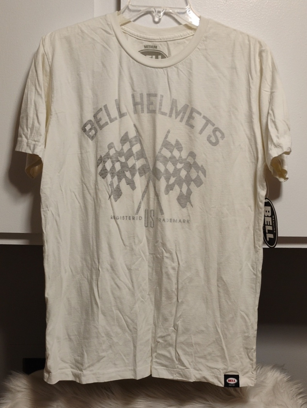 (C-73) New BELL Helmets Men’s Cream Graphic Tee